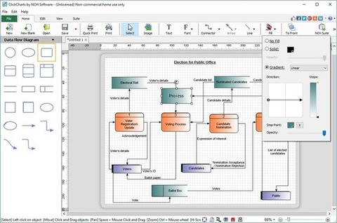 clickcharts diagram flowchart software by nch software